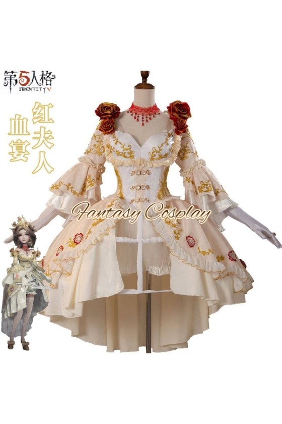 Identity V Bloody Queen Mary Bloodbath Blood Feast Formal Dress Cosplay Costume